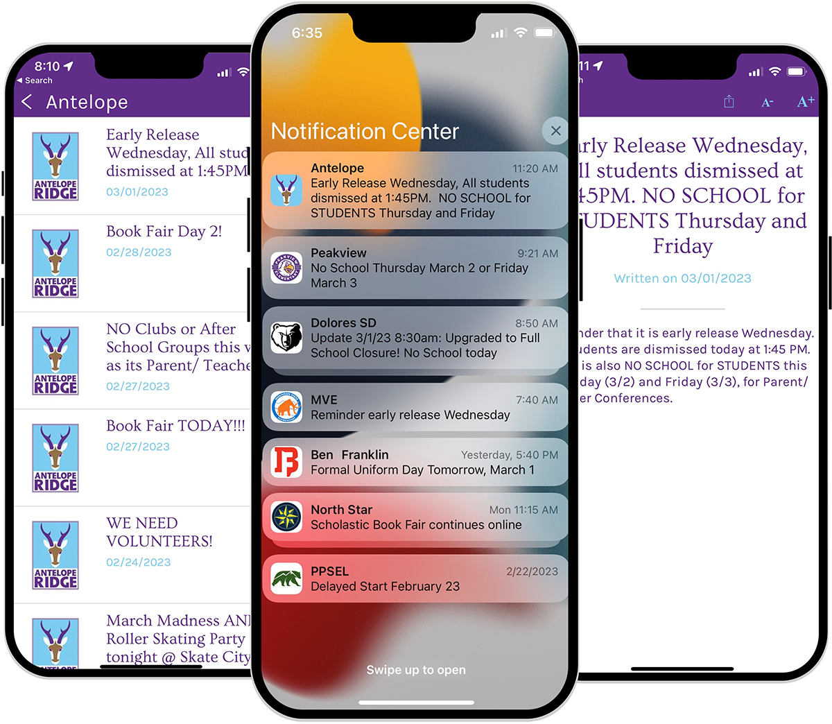 MultiMessaging also provides Mobile App's with Push Notifications